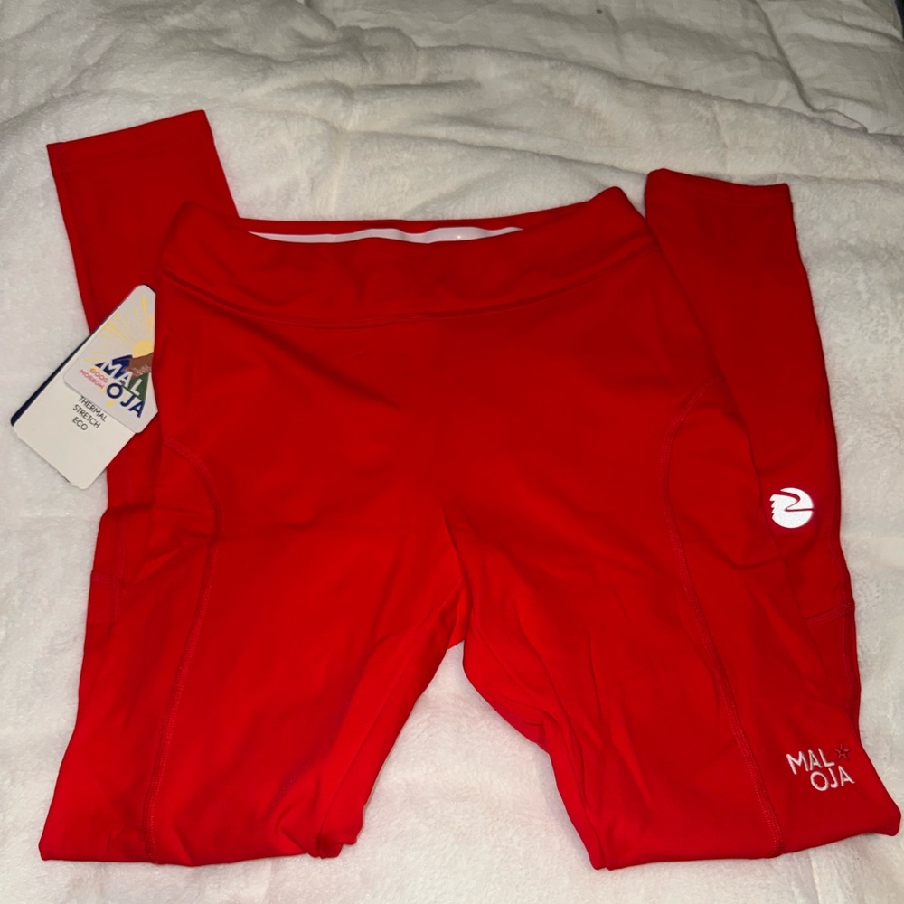 Maloja red leggings